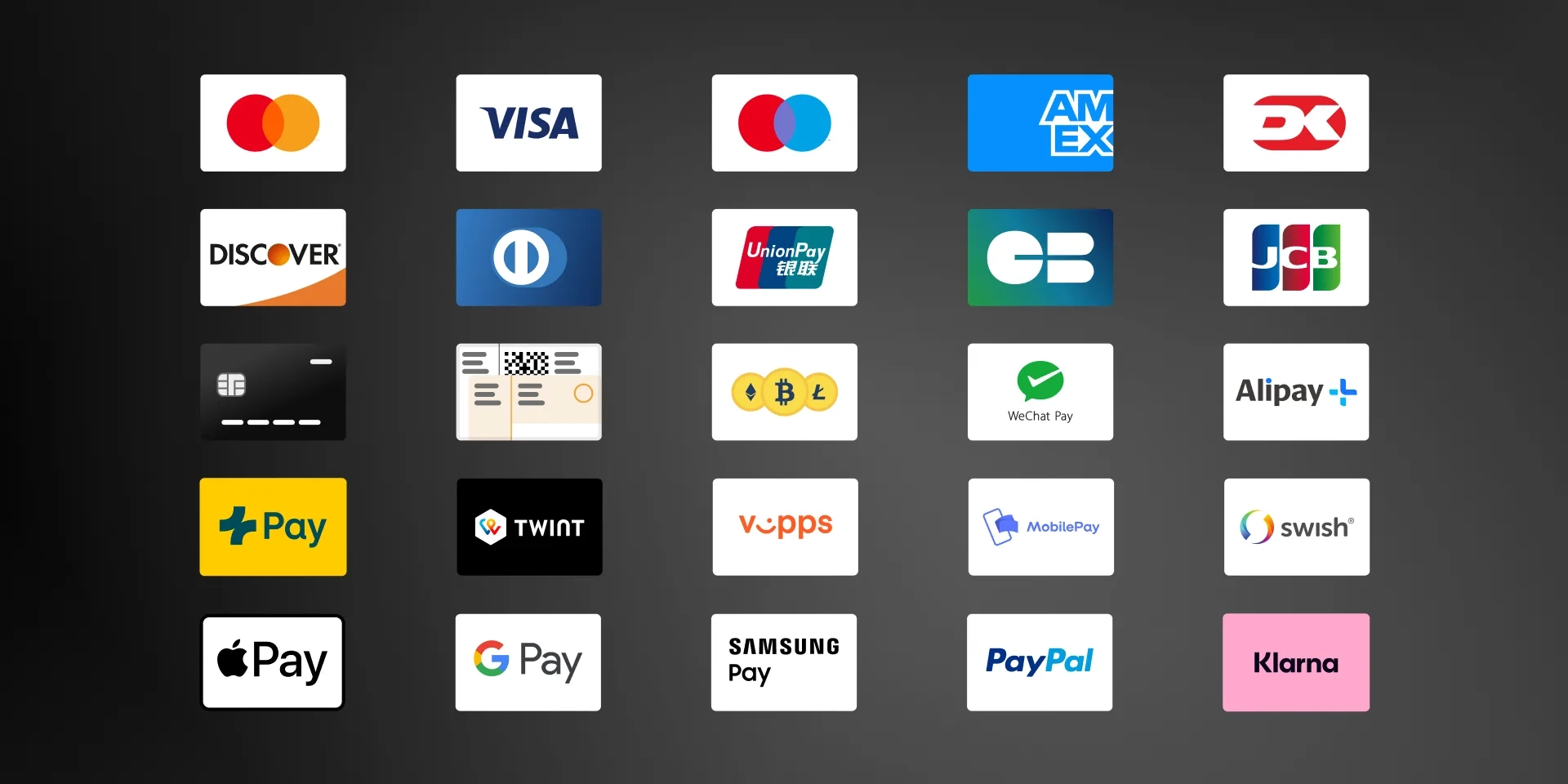 同人动漫支持的多种安全支付方式图标展示